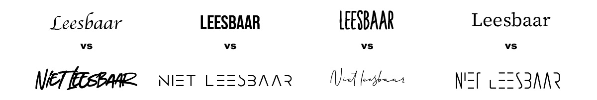 Lettertypen winkelbestickering