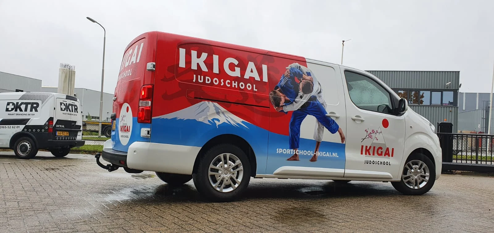 IKIGAI judo school van with red and blue full colour graphics.
