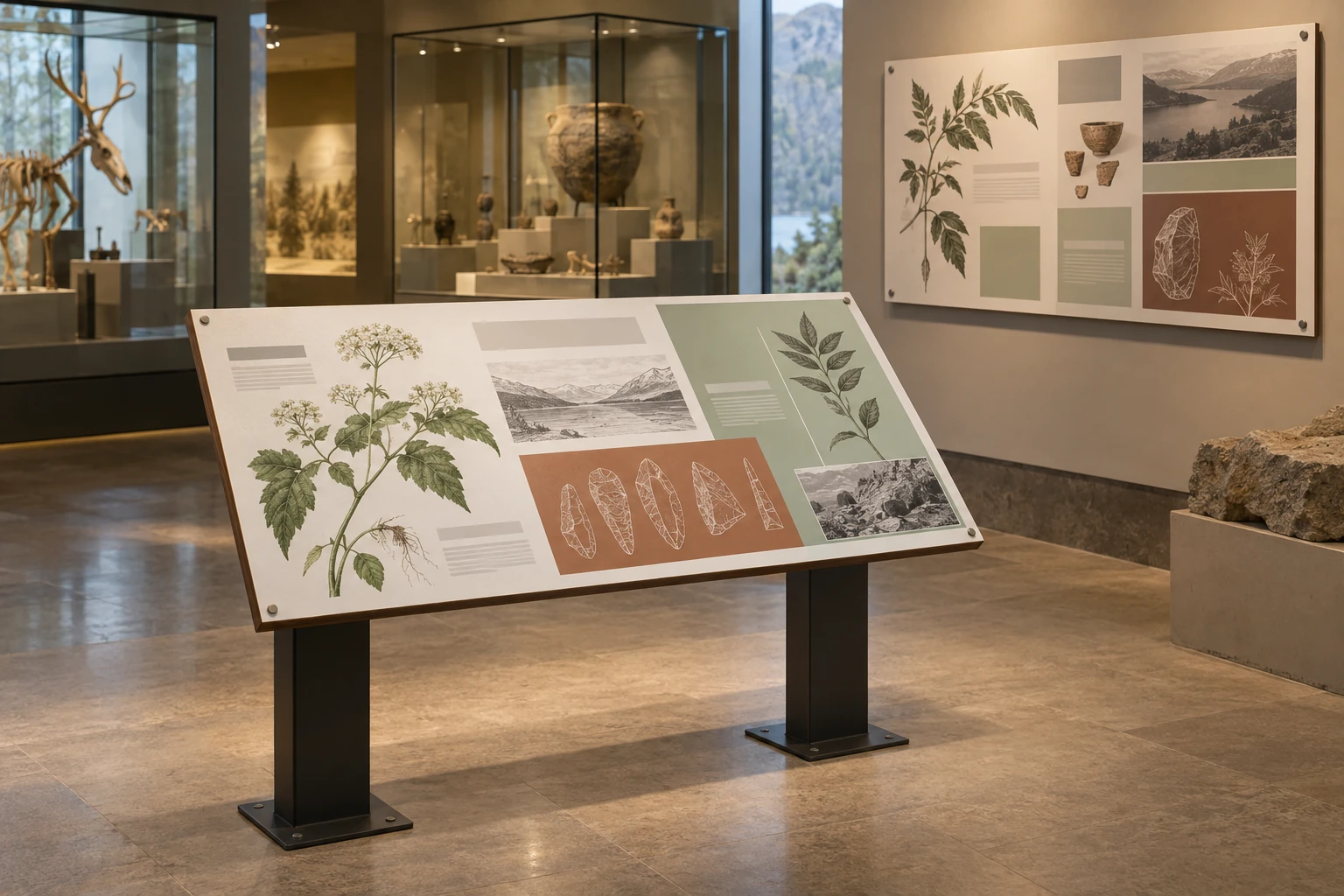 Design example of HPL interpretation panels in a museum